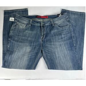 Rock and Roll Denim Double Barrel Straight Leg Relaxed Fit Jeans 44x36 Western